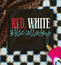 Load image into Gallery viewer, Red, White &amp; Blue Collar Boys Tee
