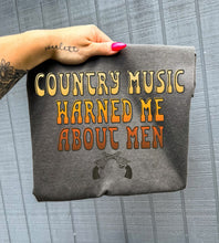 Load image into Gallery viewer, Country Music Warned Me About Men Tee
