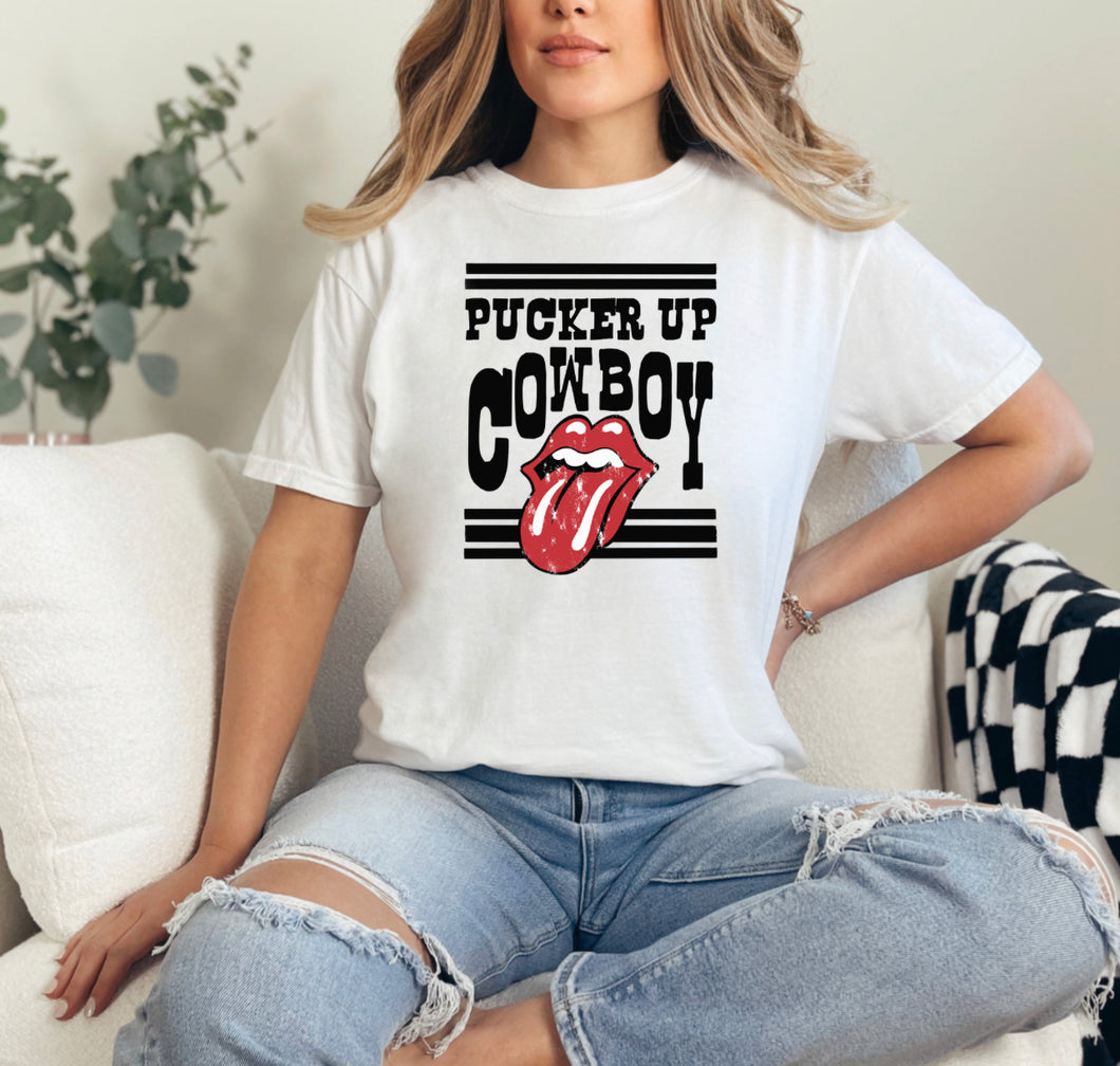 Pucker Up Cowboy Tee