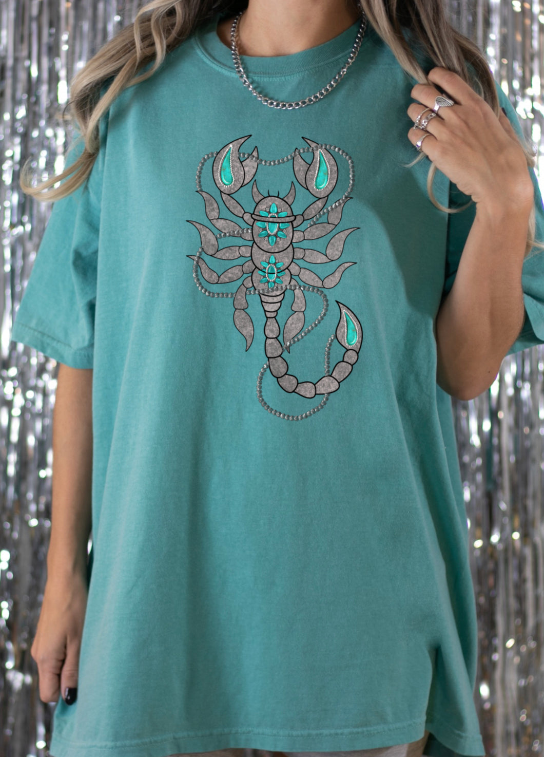 Turquoise Scorpion Tee