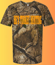 Load image into Gallery viewer, He’s Hunting Camo Tee

