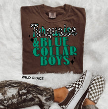 Load image into Gallery viewer, Turquoise and Blue Collar Boys Tee

