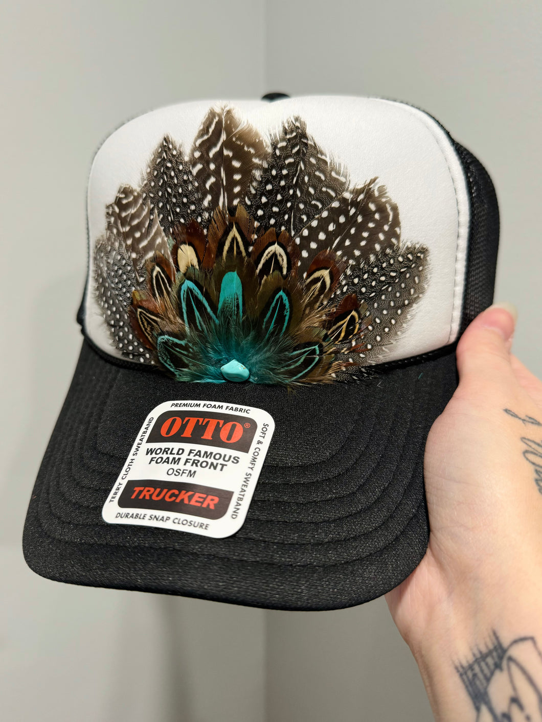 Feather Trucker Hat