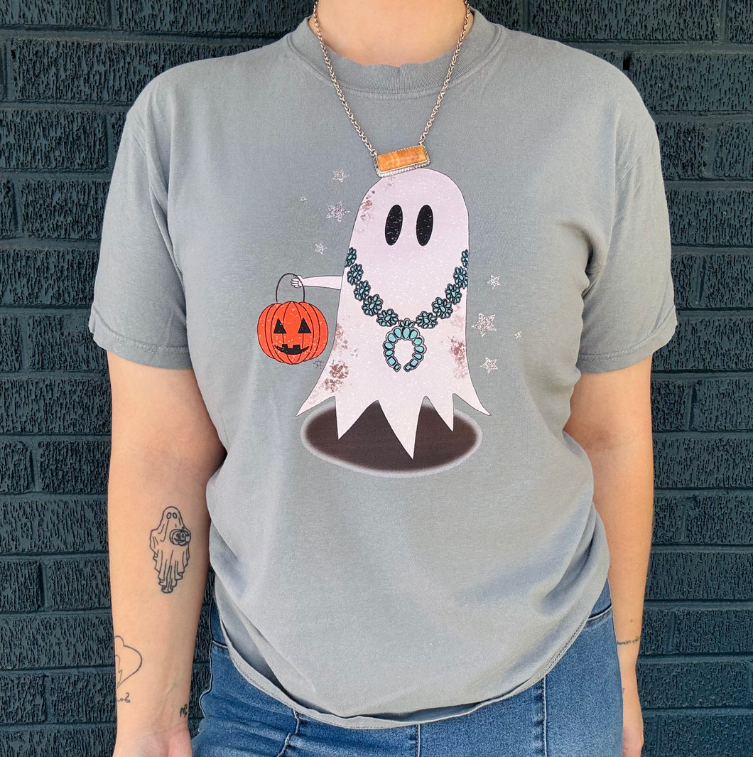 Turquoise Ghost Tee