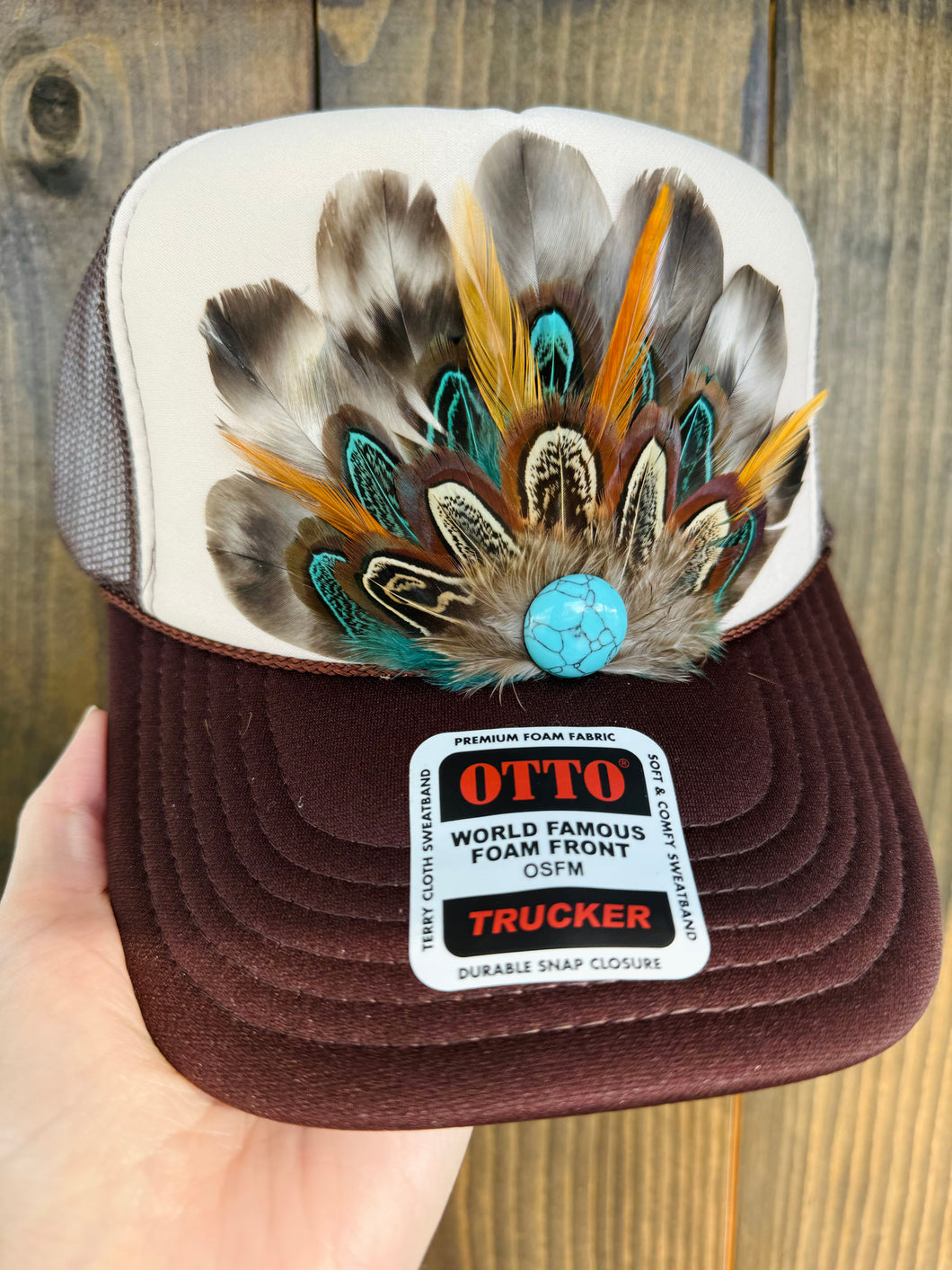 Feather Trucker Hat