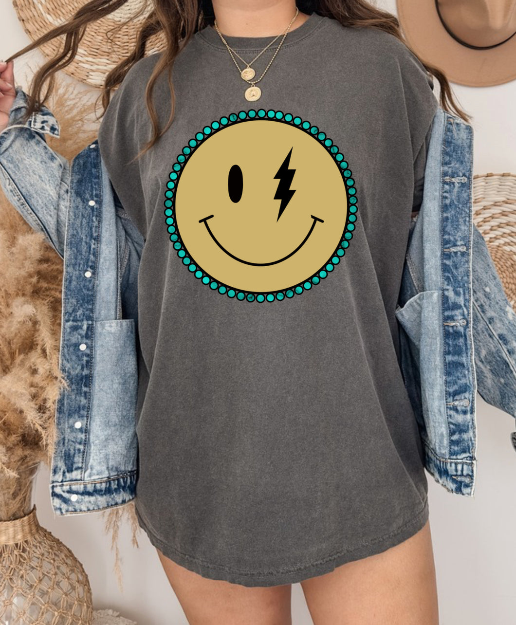 Turquoise Smile Tee