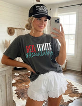Load image into Gallery viewer, Red, White &amp; Blue Collar Boys Tee
