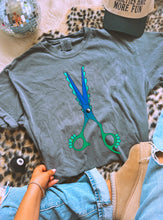 Load image into Gallery viewer, Blue Western Shears Tee
