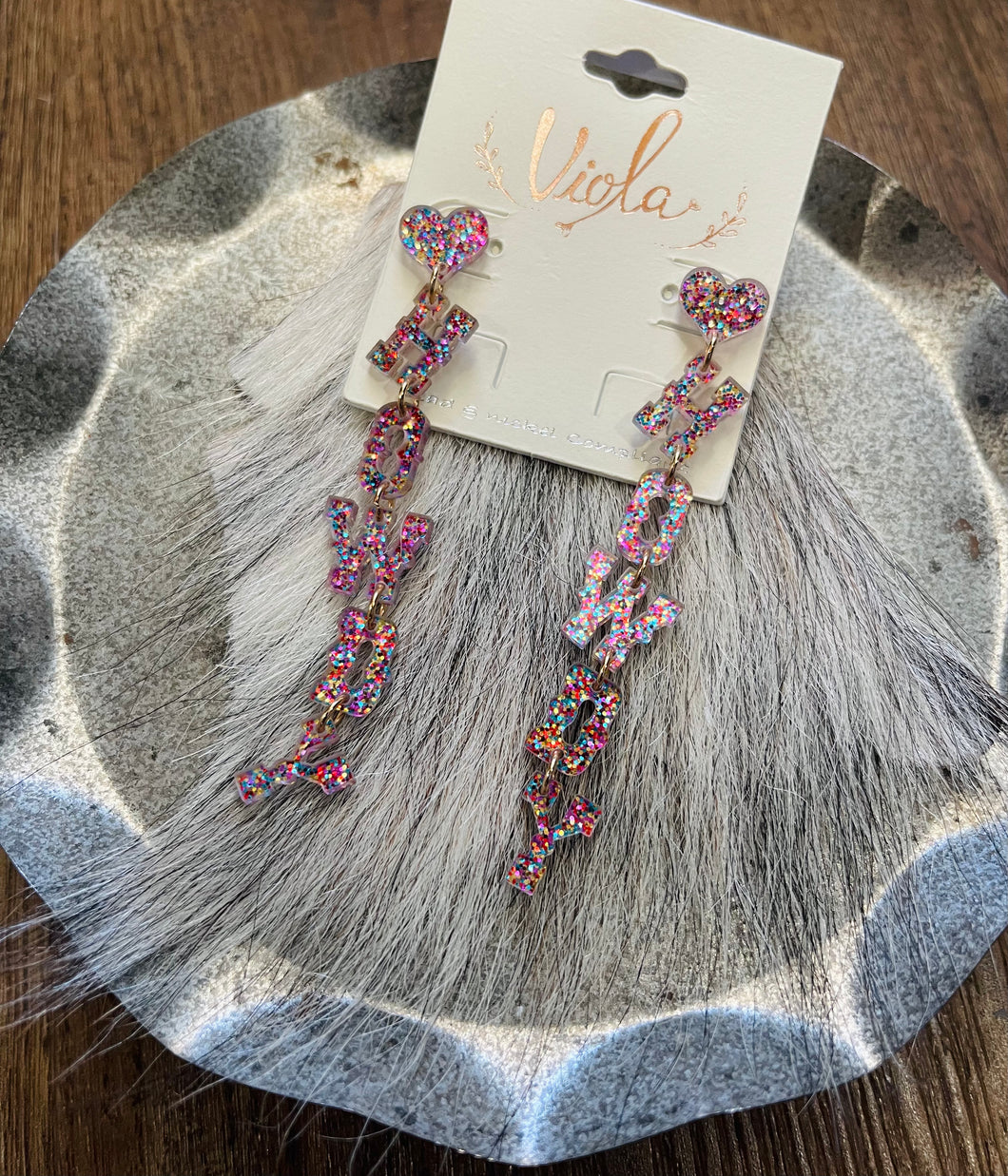 Glitter Howdy Earrings