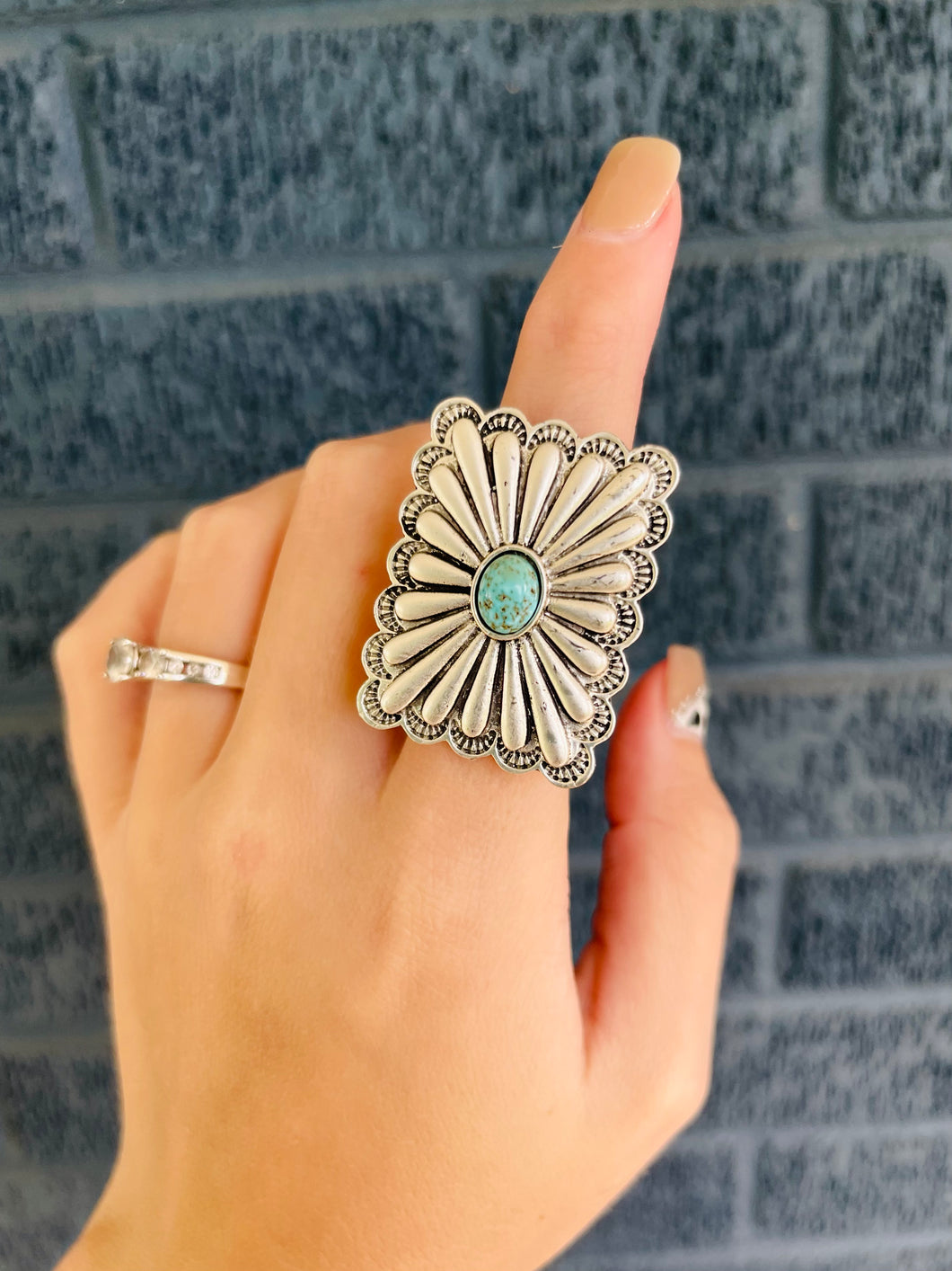 Stone Concho Ring