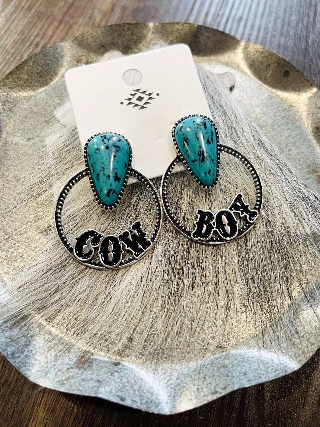 Cow Boy Earrings