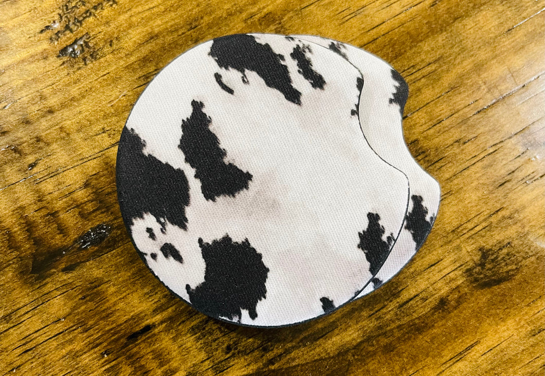 Cowprint Car Coaster Set