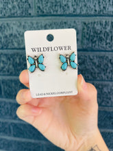 Load image into Gallery viewer, Butterfly Gem Studs
